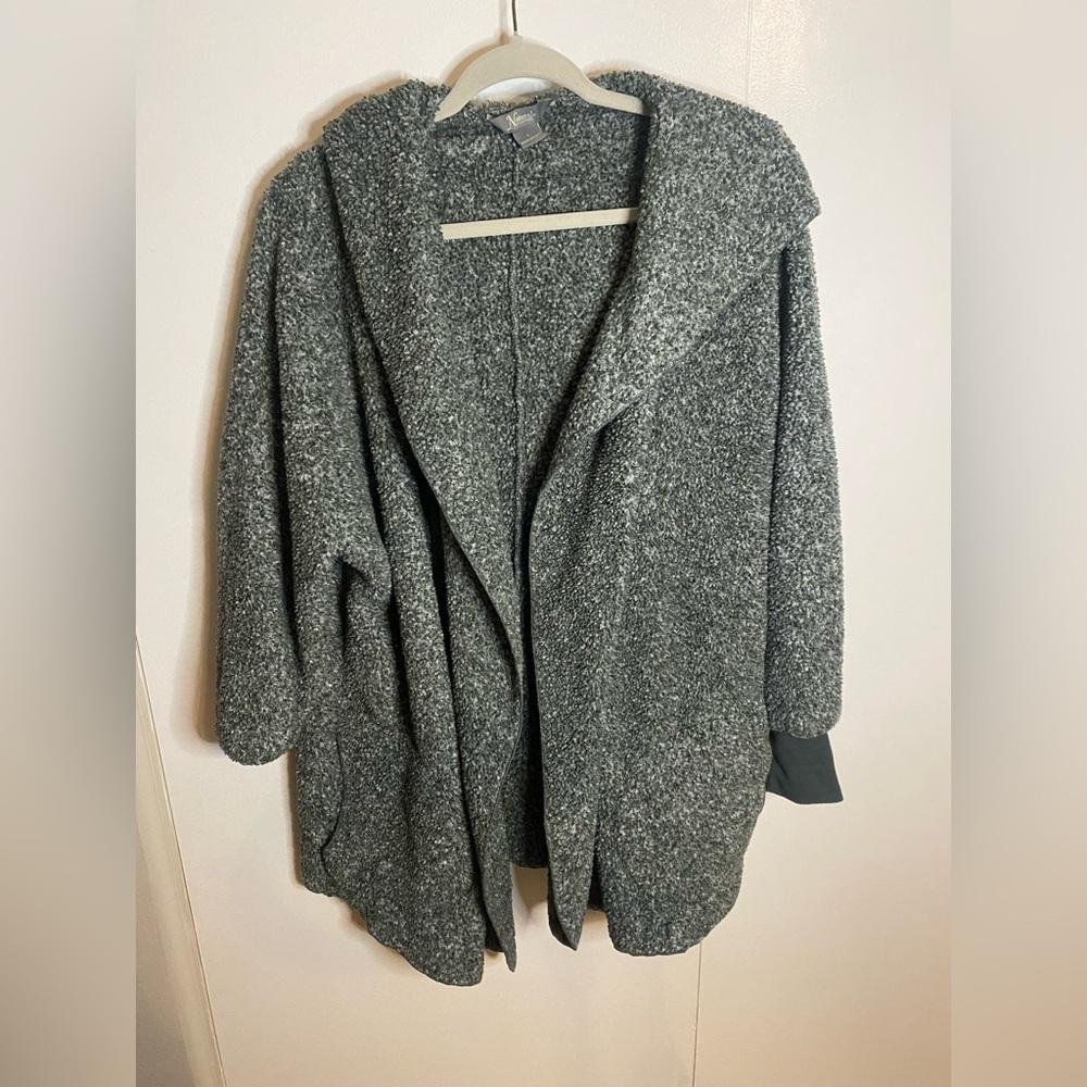 Women’s Natural Reflections Hooded Cardigan Sweater, Green, Large